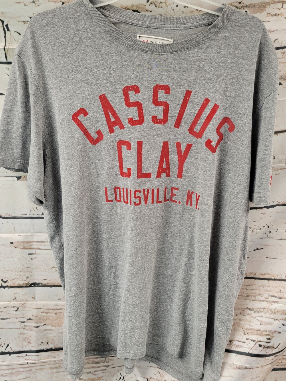 Under Armour Roots of Fight Cassius Clay Boxing Graphic T-Shirt 2XL Gray